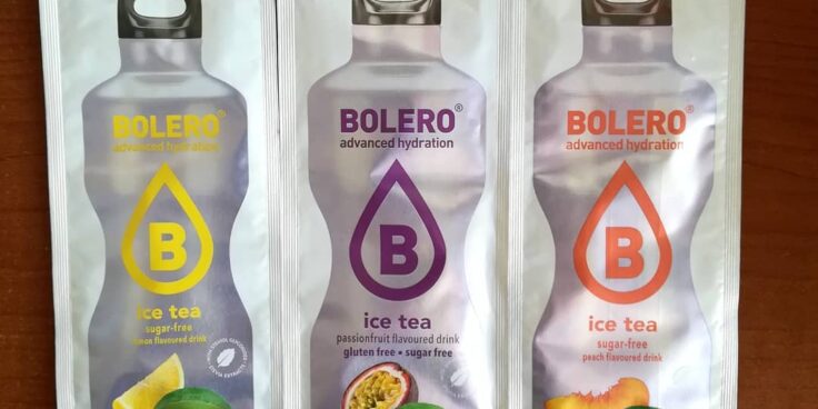 Bolero Instant Drink – ice tea lemon, passionfruit ice tea, ice tea peach