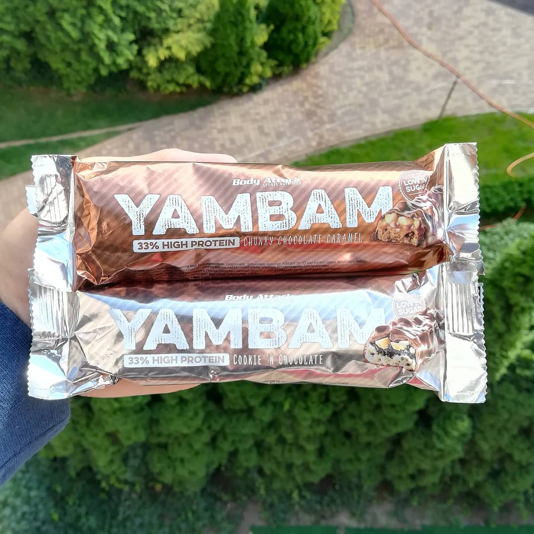 Body Attack Yambam – chunky chocolate caramel & cookie and chocolate