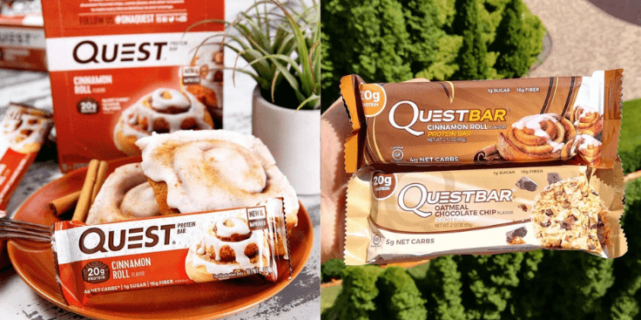 Quest Nutrition Quest Bar – cinnamon roll i oatmeal chocolate chip!