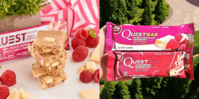 Quest Nutrition Quest Bar – white chocolate raspberry i strawberry cheesecake