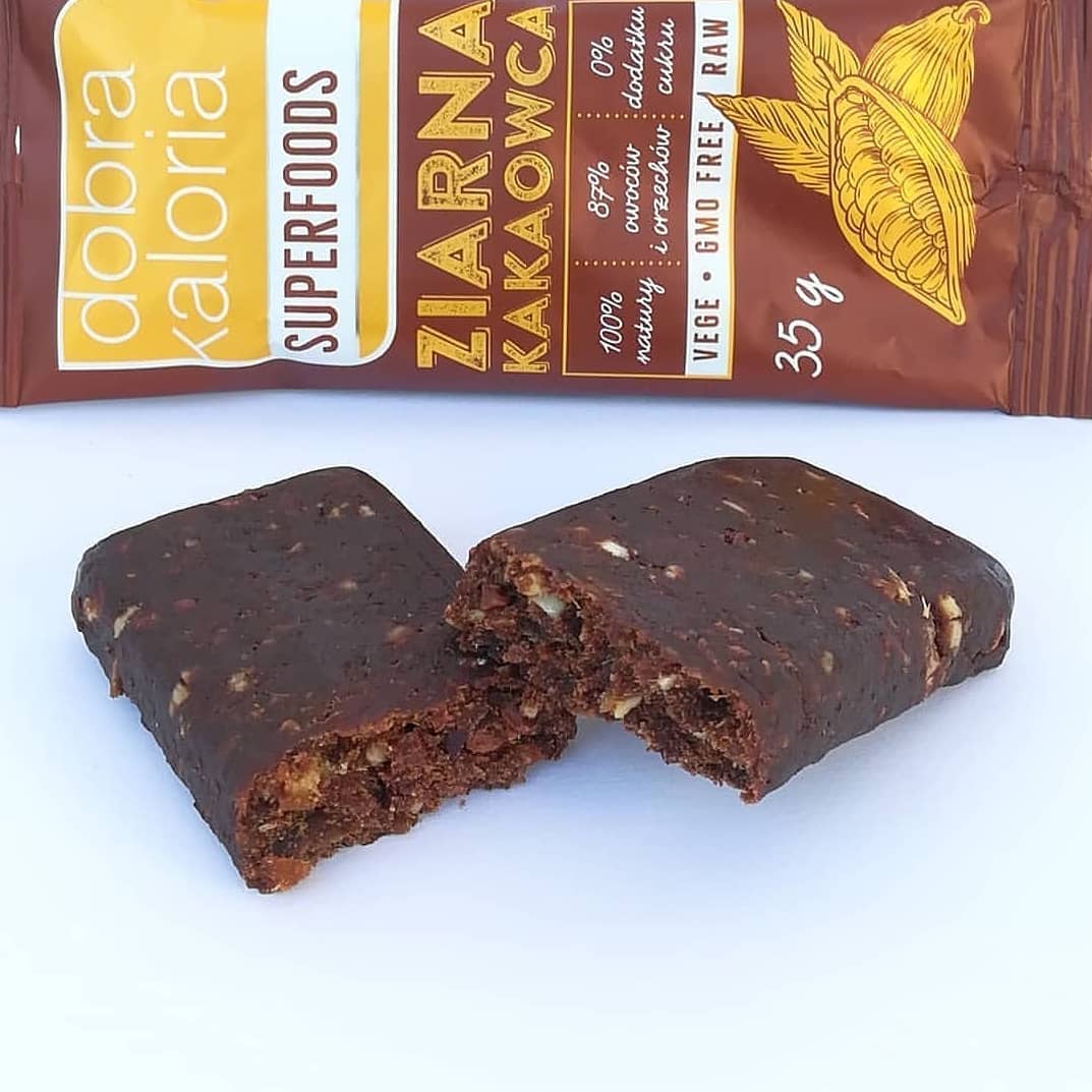 Dobra Kaloria Superfoods Ziarna Kakaowca – wegański fit baton!