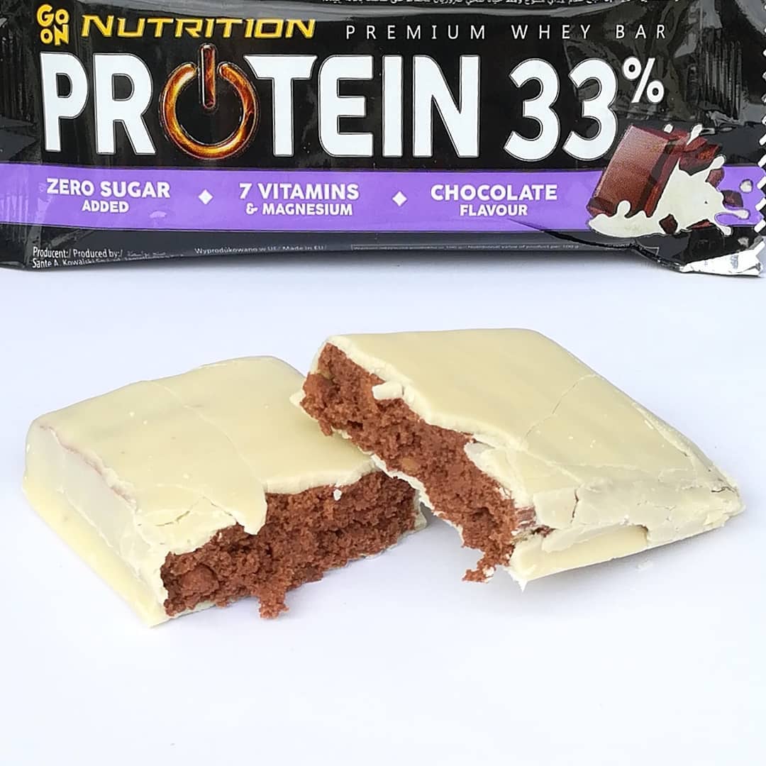 GO ON! Protein 33% Bar Chocolate – tani i dostępny w marketach!