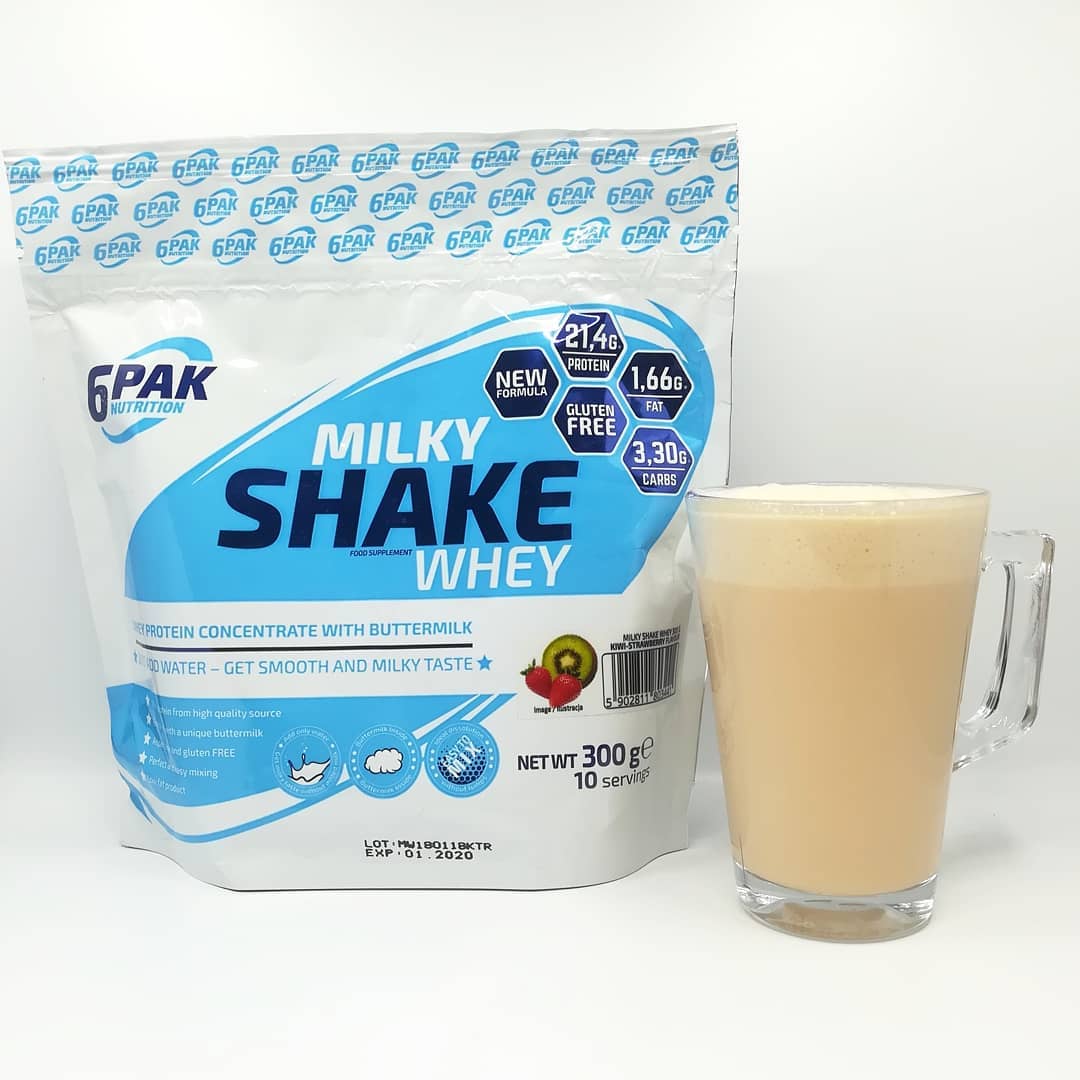 6PAK Milky Shake Whey Kiwi Strawberry – owocowy mix!