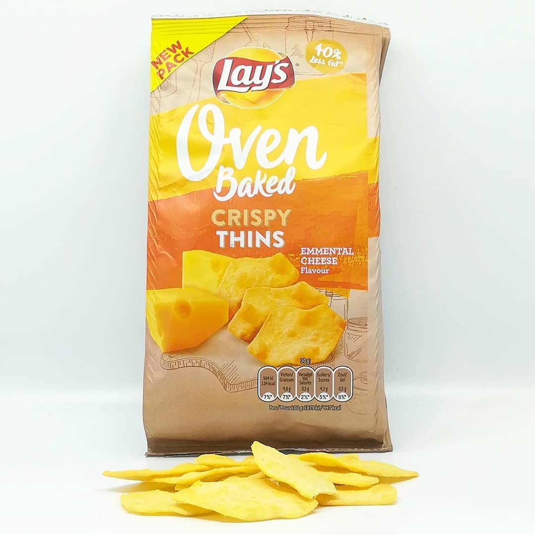 Lay’s Crispy Thins Oven Baked – emmental cheese!