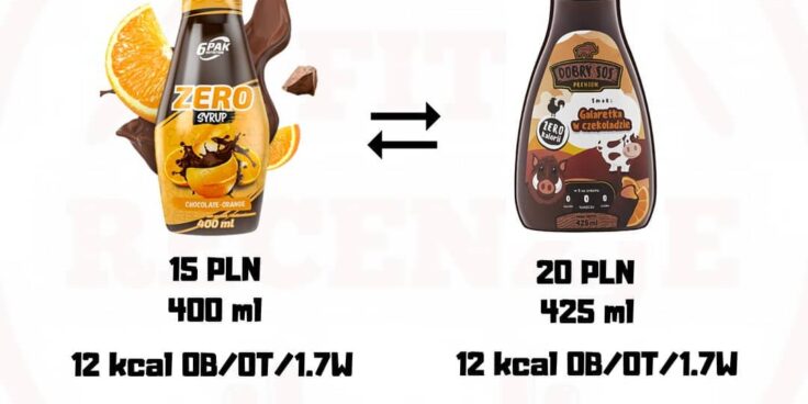 Porównanie syropów zero – czekolada & pomarańcza