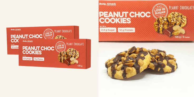 Body Attack Peanut Choc Cookies – bez cukru!