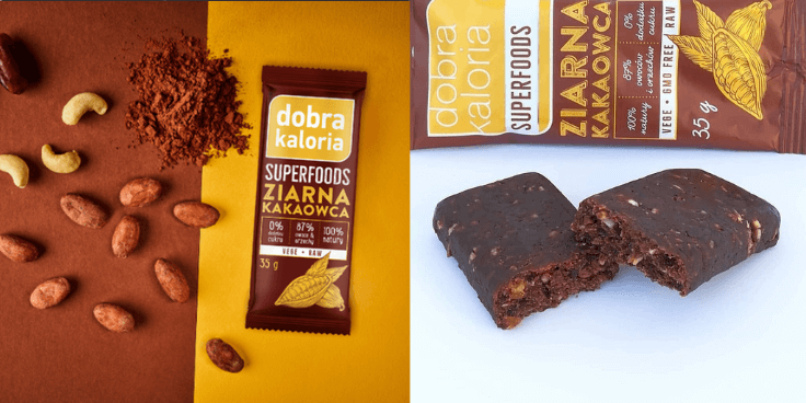 Dobra Kaloria Superfoods Ziarna Kakaowca – wegański fit baton!