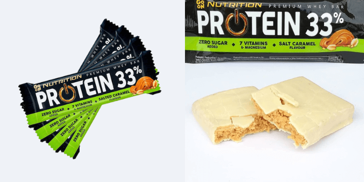 GO ON! Protein 33% Bar Salt Caramel – najtańszy baton proteinowy?