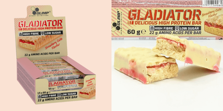 Olimp Gladiator Strawberry Cake – test batona białkowego!
