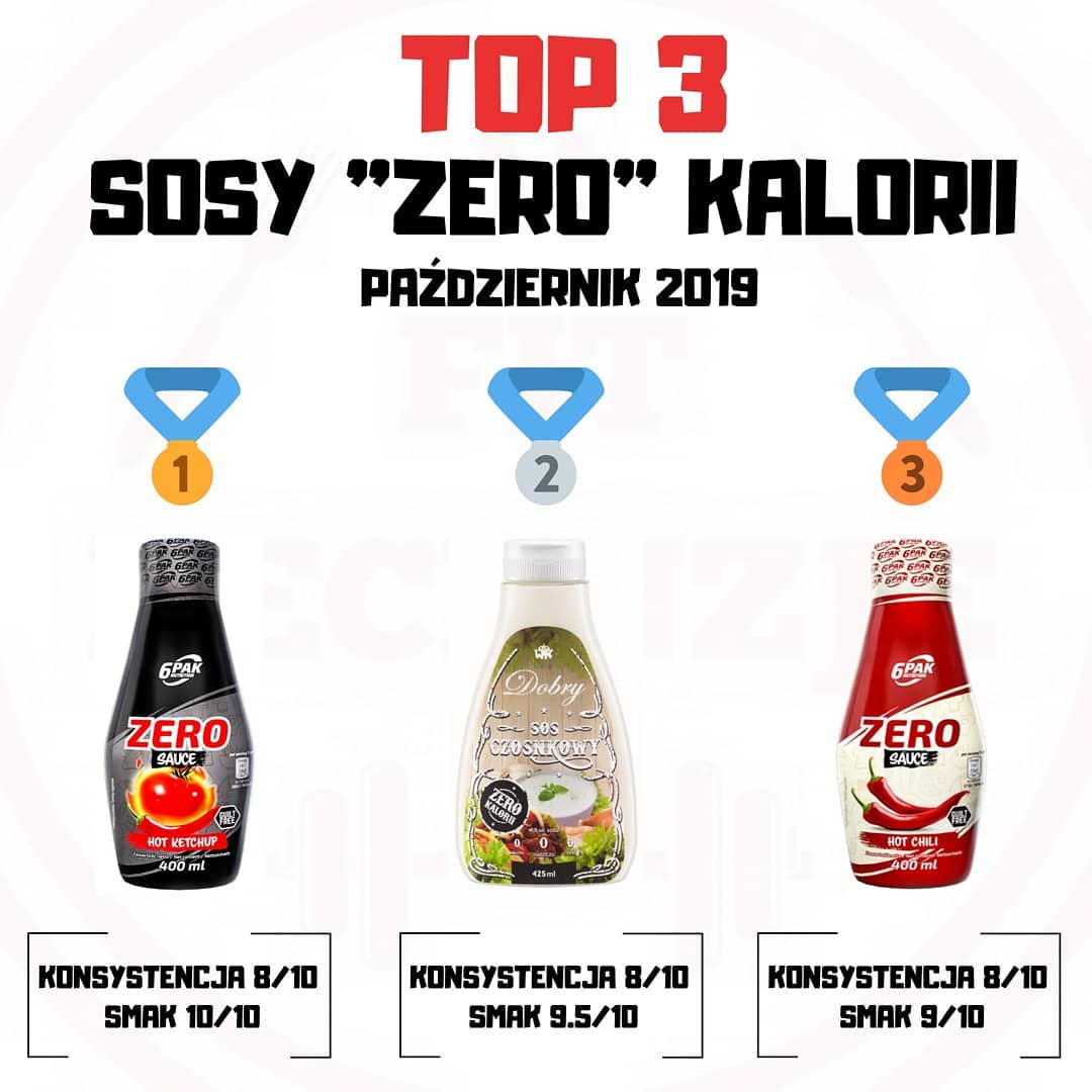 TOP3 Sosy Zero Kalorii – październik 2019 [wciąż aktualne]