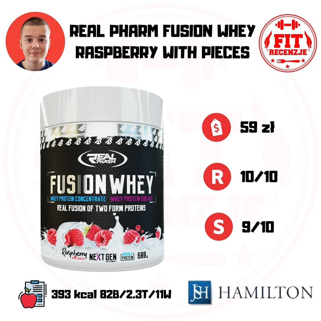 Real Pharm Fusion Whey Raspberry – ma kawałki malin!