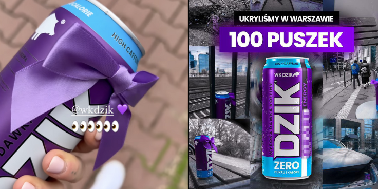 Dzik Energy Grape w Warszawie – 100 ukrytych puszek!