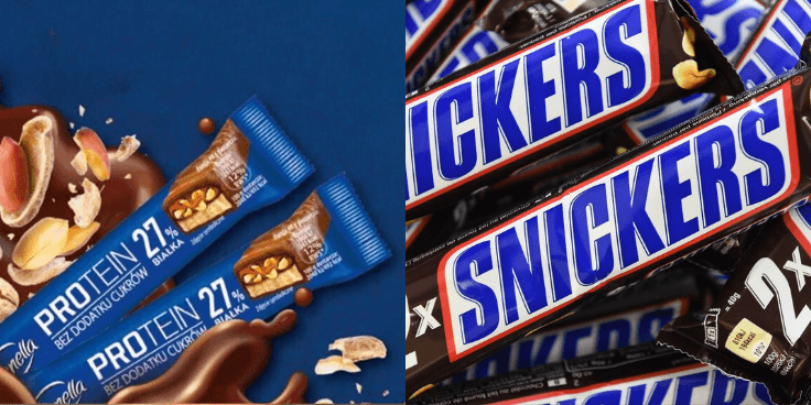 Baton Vitanella Protein 27% vs Snickers – porównanie