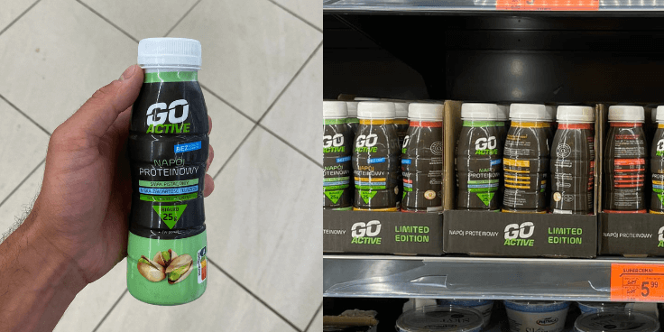 Biedronka rozwija markę Go Active! Trzy nowe smaki napojów proteinowych.